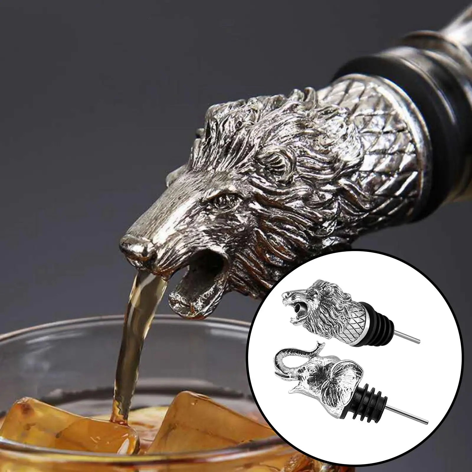 Versatore Per Vino Con Testa Di Cervo, Versatore
