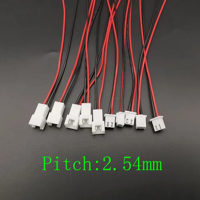 5/10 пар мини-разъемов Micro JST 1,25 мм/PH 2,0 мм/XH, шаг 2,54 мм, 2-контактный разъем «папа-мама» с проводными кабелями 5