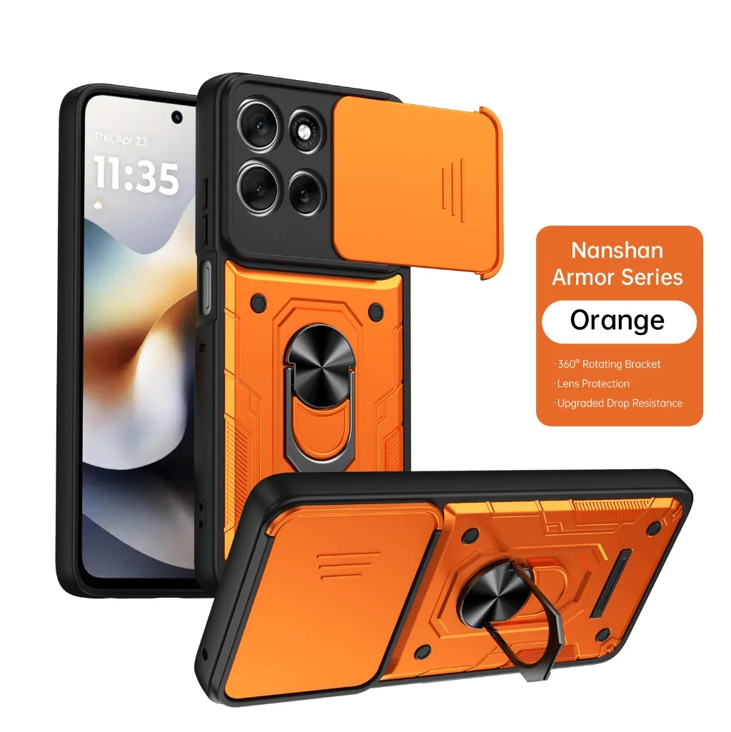 Slide Camera Protection 360° Ring Holder Phone Case