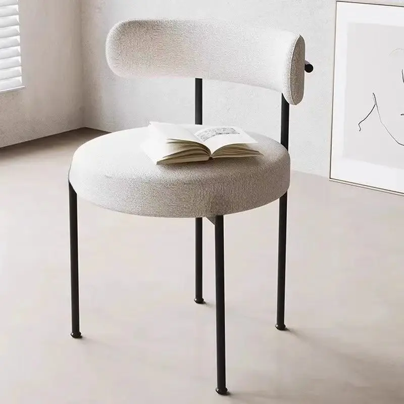 Description Picture 4 of itemVelvet Dining Chairs Modern Iron Glass Living Room Chairs with Metal Legs frame Dining Room Furniture Makeup Office Chairs