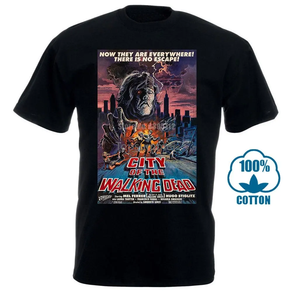 

City Of The Walking Dead Movie Men'S Clothes Tshirt Motorcycle T Shirts Personalized Tshirt Skeleton T-Shirt Tkfrbr