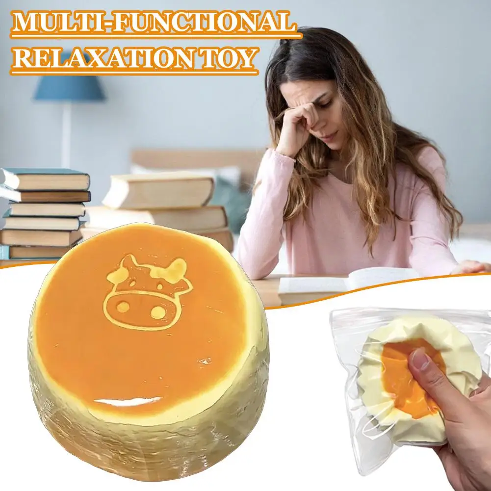 Cheese Cake Squeeze Soft Slow Rebound Pinch Milky Flavor Bread For Stress Cute Anxiety Relief Toy_voghion.com