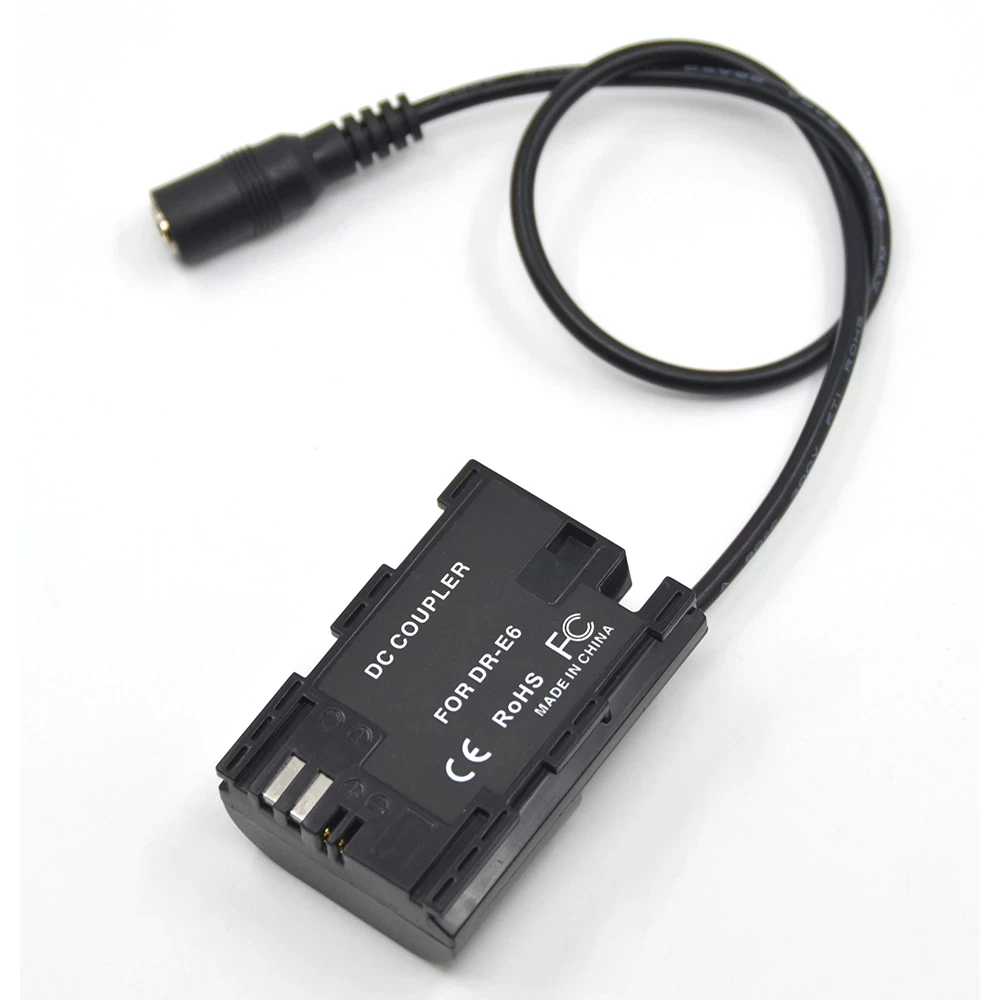 Dr-E6 Full Decoded Dc Accoppiatore Lp-E6 Lp E6 Batteria Fittizia Per Canon Eos 5 D4 5 D3 5 D2 60D 7D 6D 60Da 70D 80D 5Ds 5Dsr
