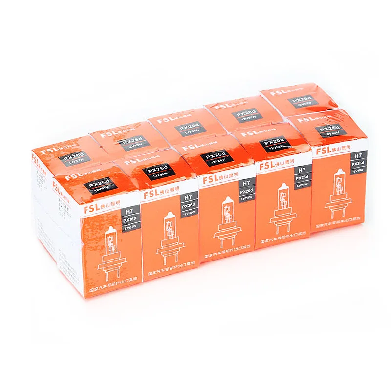 OSRAM Original Headlight Lamps 24V H7 10PCS 100W 62250 PX26d Trucks Bulbs Bus Low Beam High Beam Super Bright 3200K 6