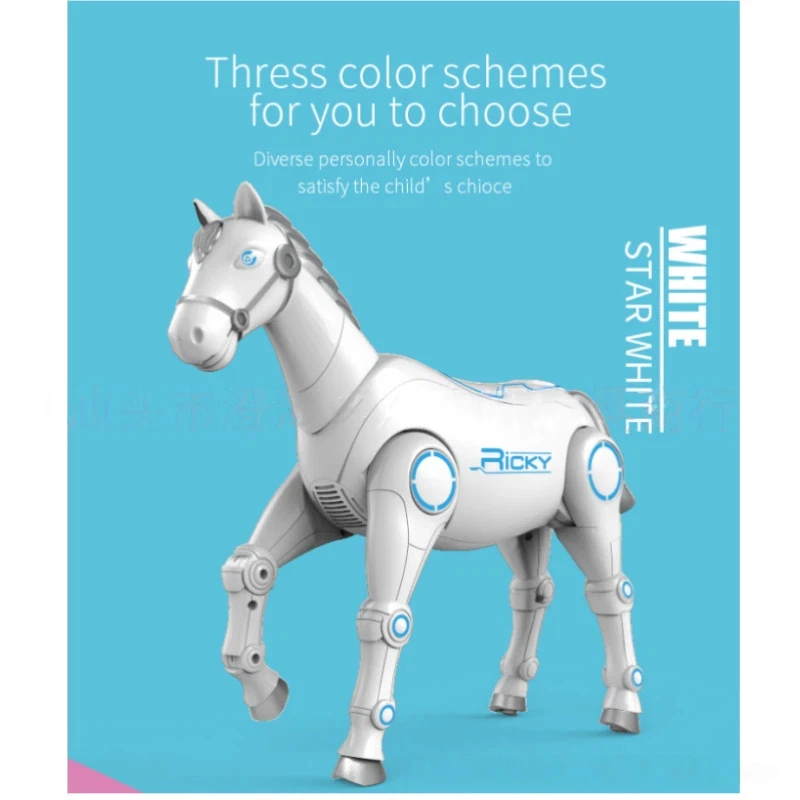 스마트 기계식 말 프로그래밍 가능 원격 제어 음성 제어 전동 걷는 장난감 스마트 및 코딩 장난감 DIY 키트 전자제품