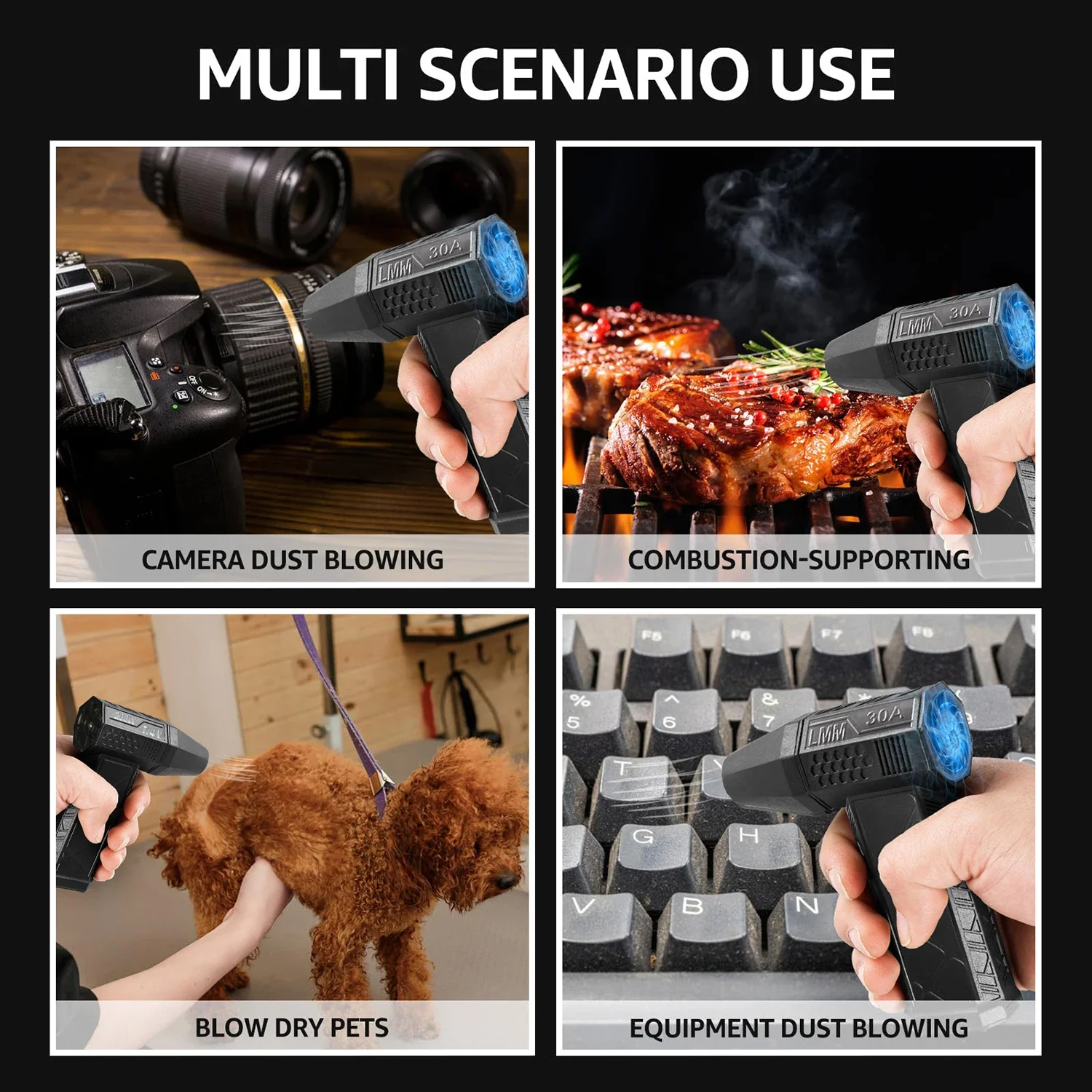 Yunir Brushless Portable Duster, 52+M/S 130000RPM Super Powerful - View #7