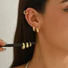 Petites boucles d'oreilles en argent Sterling 925 pour femmes, Vintage, Simple, brillant, épais, rond, cercle, hypoallergénique, bijoux cadeaux