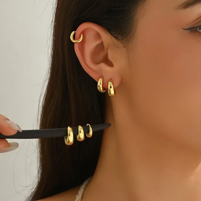 Petites boucles d'oreilles en argent Sterling 925 pour femmes, Vintage, Simple, brillant, épais, rond, cercle, hypoallergénique, bijoux cadeaux