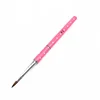 5 Sizes Nail Art UV Gel Carving Pen Nail Brush For Acrylic Liquid Powder Nail Beauty DIY Brushes Pink Rhinestones Rod 1