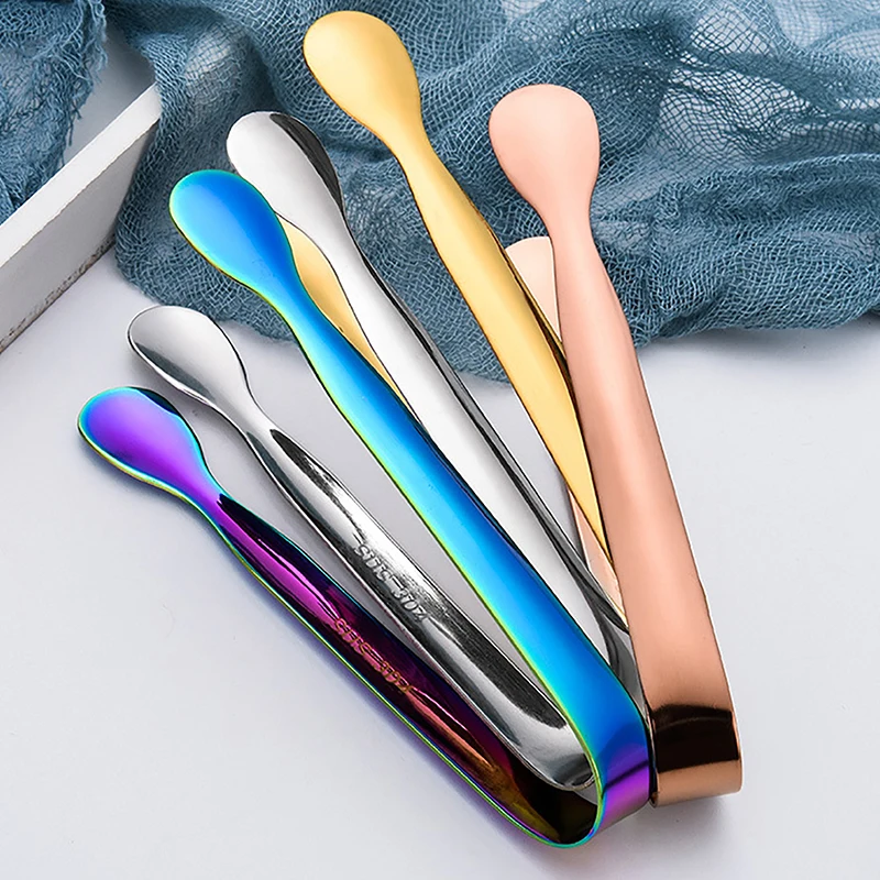 Multicolored Mini Sugar Tongs Small Ice Tongs Mini Serving Ice Clip Small Kitchen For Tea Party Coffee Bar Utensils