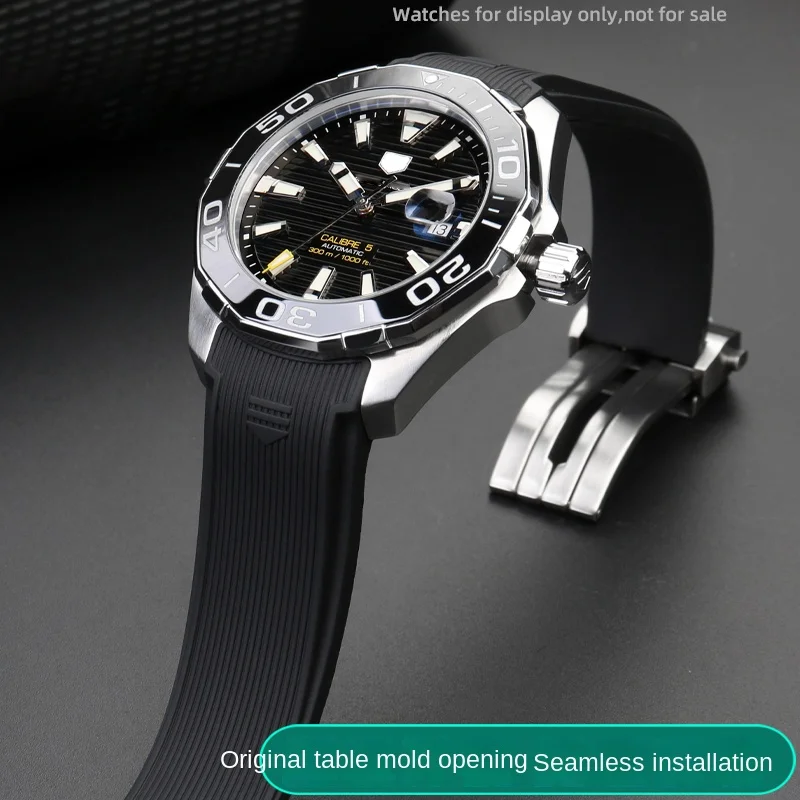 Фото Ремешок резиновый изогнутый для часов, 22 мм, WAY201 Aquaracer 300/500 WAY211 №4