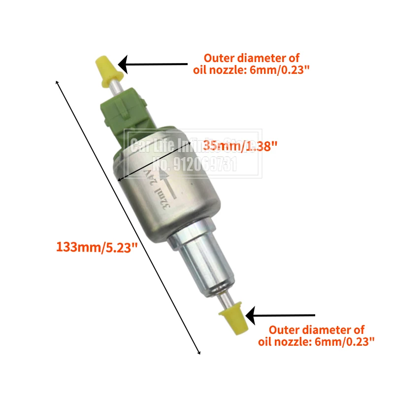 Universal 12V/24V 32ML For 5KW Diesel Parking Heater Oil Fuel Pump Air Heaters Pulse Metering Pump Truck Car Air Parking Heater