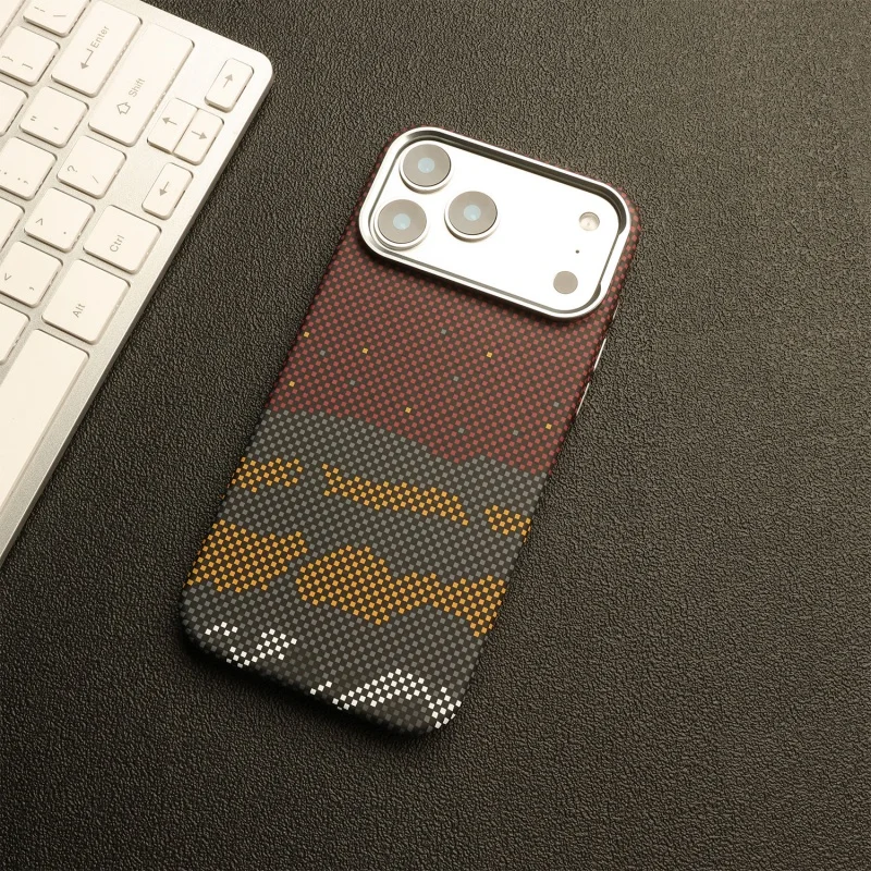 ตัวเลือกสินค้า เคสแม่เหล็กคาร์บอนไฟเบอร์ ป้องกันการกระแทก ชาร์จไร้สาย iPhone 17 Air 16 15 14 13 12 Pro Max