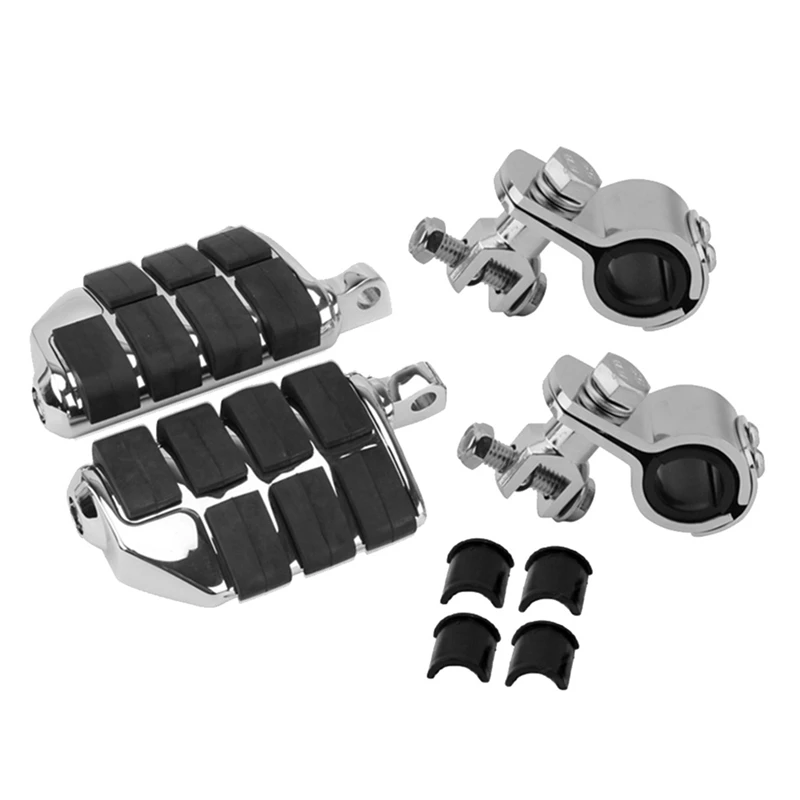 

NEW-Motorcycle Crash Bar Pedal Crash Bar Folding Pedal Foot Pedal for Harley Davidson XL883/1200 Silver