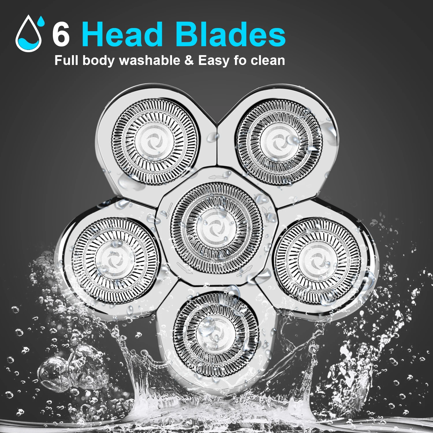 hiena Electric Shaver Head Replace Shaver Head MJTXD01SKS Cutter Head Accessories Electric Shaver Replacement 5 Heads 9D Floatin 4