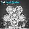 hiena Electric Shaver Head Replace Shaver Head MJTXD01SKS Cutter Head Accessories Electric Shaver Replacement 5 Heads 9D Floatin 4