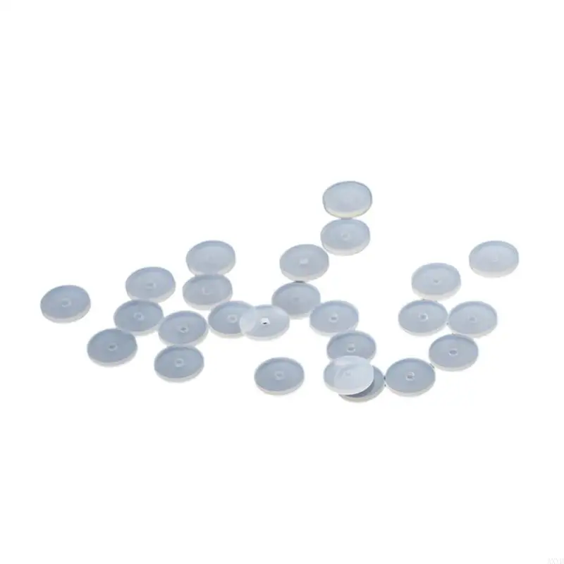 AXYD 100pcs Clear Silicone Earring Practical Ear Studs Closure Disc Pads for Jewelry