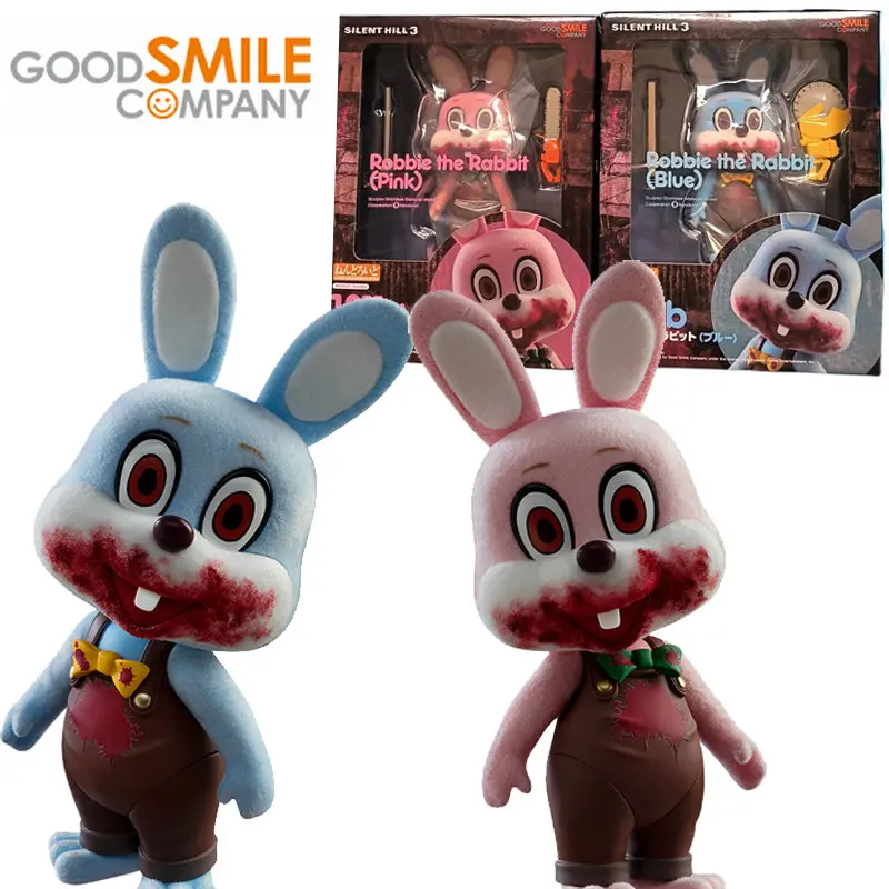 

100% Original GSC 1811a 1181b Silent Hill 3 Robbie The Rabbit Pink Blue Qversion Mini Anime Figure Model Action Gifts Collection