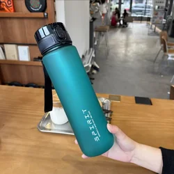 Large Capacity Motivational Sports Water Bottle - Leak - Proof & Reusable for Outdoor, Travel, and Gym Activities (Green)