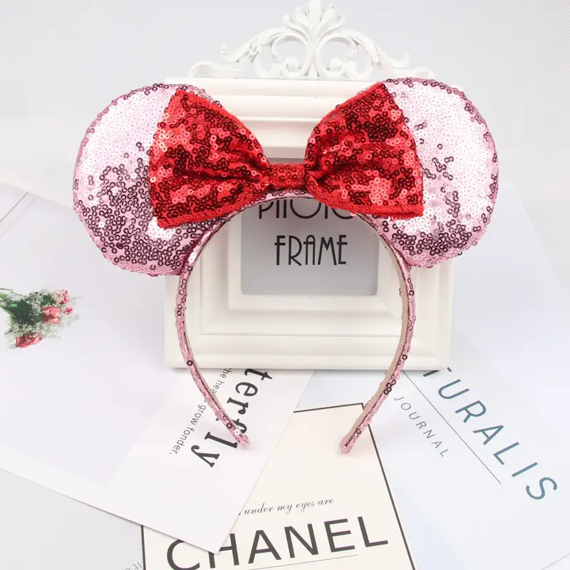 Anime Mouse Ears Headhand Cosplay Kawaii Cartoon Elastic Hair Accessories Party Sequin Bows Hairband Toys Children Adults Gift - Image 14