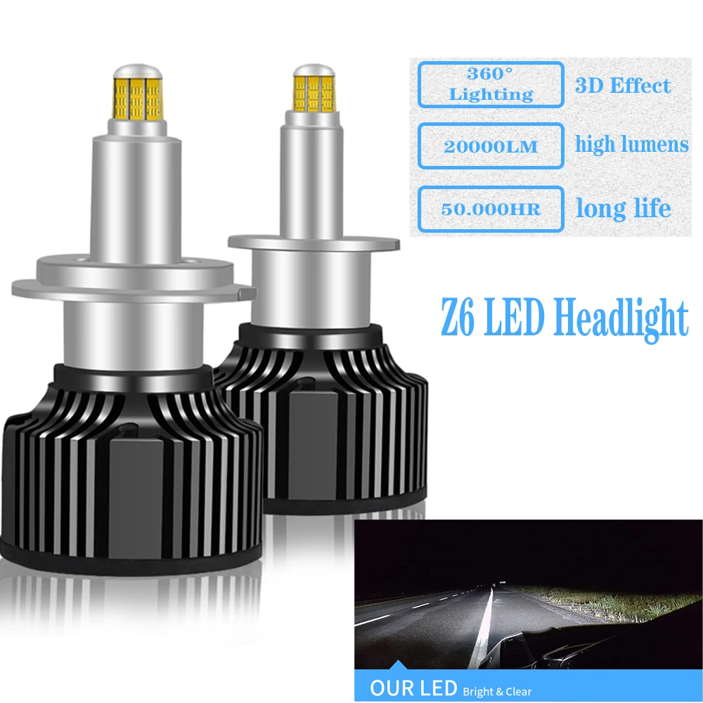 

360 Degree LED H1 H7 LED Car Headlight H8 H9 H11 LED Bulb HB3 9005 HB4 9006 9012 Car LED Light Auto Fog Light Lamp Plug&Play