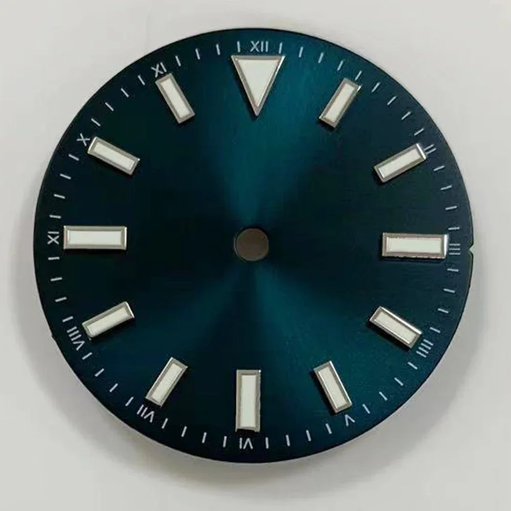 Modified Watch Accessories Sunray Dial Stripe Nails Green Luminous Font NH35/8215/2836 Movement