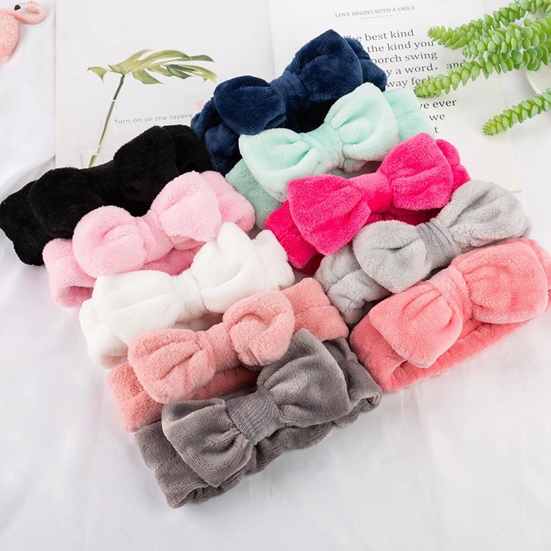 Coral Fleece Soft Headband Cross Top 2022 Hairband Elastic Hair Band For Women Girls Wash Face Turban Headwear Hair Accessories cute headbands for women