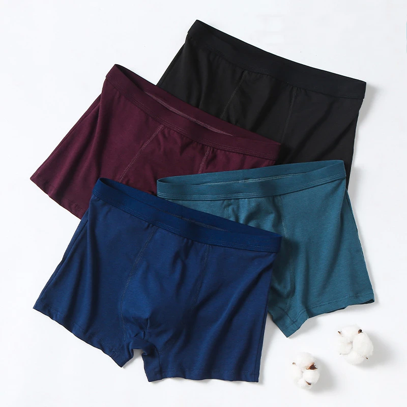 guys underwear Cotton Men's Panties Boxer Shorts Men Underpants Boxers Underwear U Convex Pouch Sexy Homewear Breathable Plus Size 4pcs tight boxers