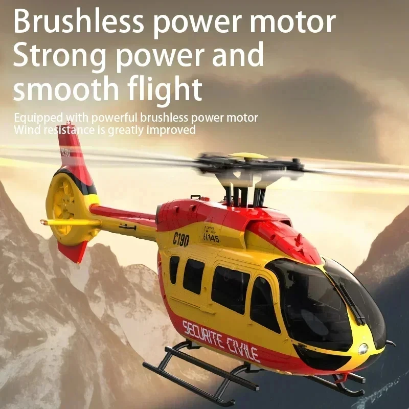 Rc Remote Control Aircraft C190 Helicopter Brushless Motor Fixed Altitude With Optical Flow Electric Model Kid Outdoor Toy Gift 5