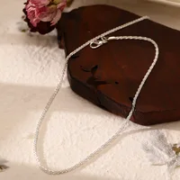 Collier scintillant Simple pour femmes, couleur argent, chaîne de clavicule, ras du cou, coréen, bijoux cadeau de fête de mariage 4