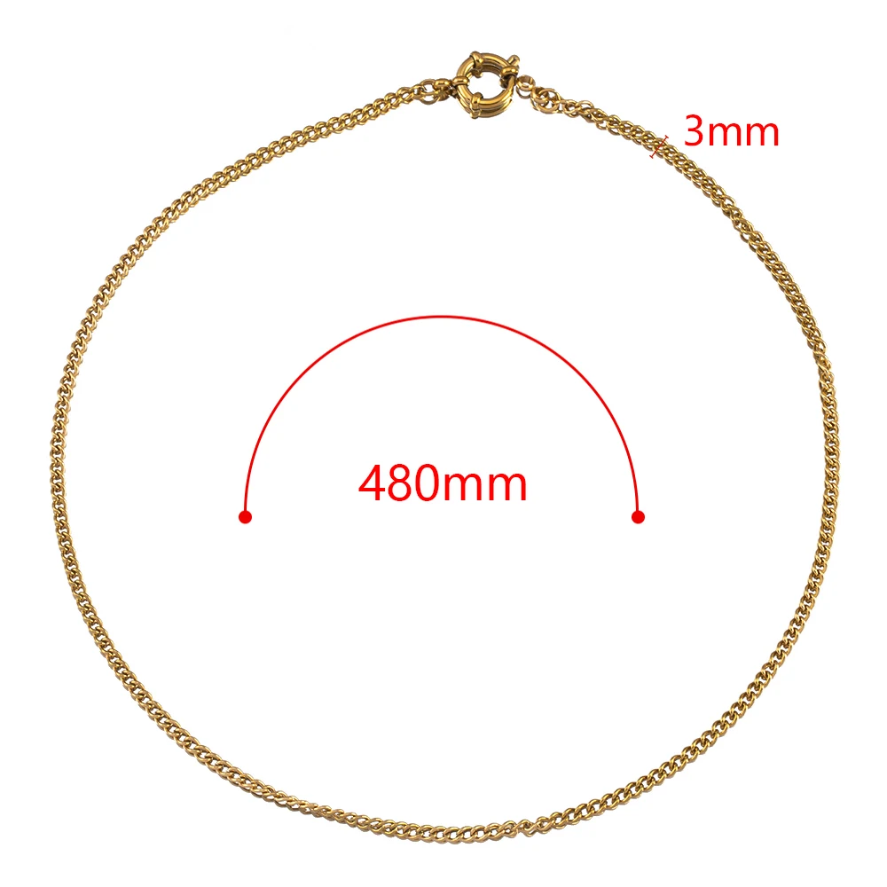 1PC Edelstahl 45cm Grundlegende Link Kette Armband Halskette Frauen Männer Anker Verschluss Perlen Kette Sailor Rad DIY schmuck Erkenntnisse – Detail 11