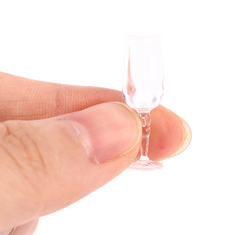 6Pcs 1/12 Dollhouse Miniature Wine Glass Mini Goblet Cup Toy for ob11 bjd Blythe Decoration Doll House Accessories 5