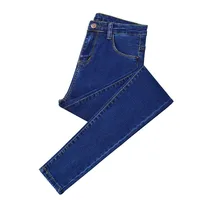 Slim Fit High Waist Denim Jeans Women's Spring Autumn New Sle Blue Pencil Pants Casual Waed Cotton Stretch Fabric Wear Re...