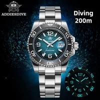 ADDIESDIVE 41mm montre de plongée pour hommes AD2513 200m étanche en acier inoxydable 316L montre-bracelet à Quartz calendrier BGW9 Super lumineux 3