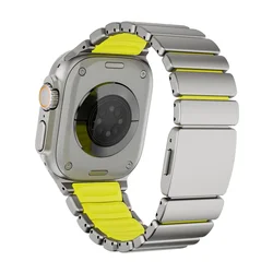 Luxury Luminous Magnetic Watch Strap for Redmi Watch 3 Lite (Titanium yellow)