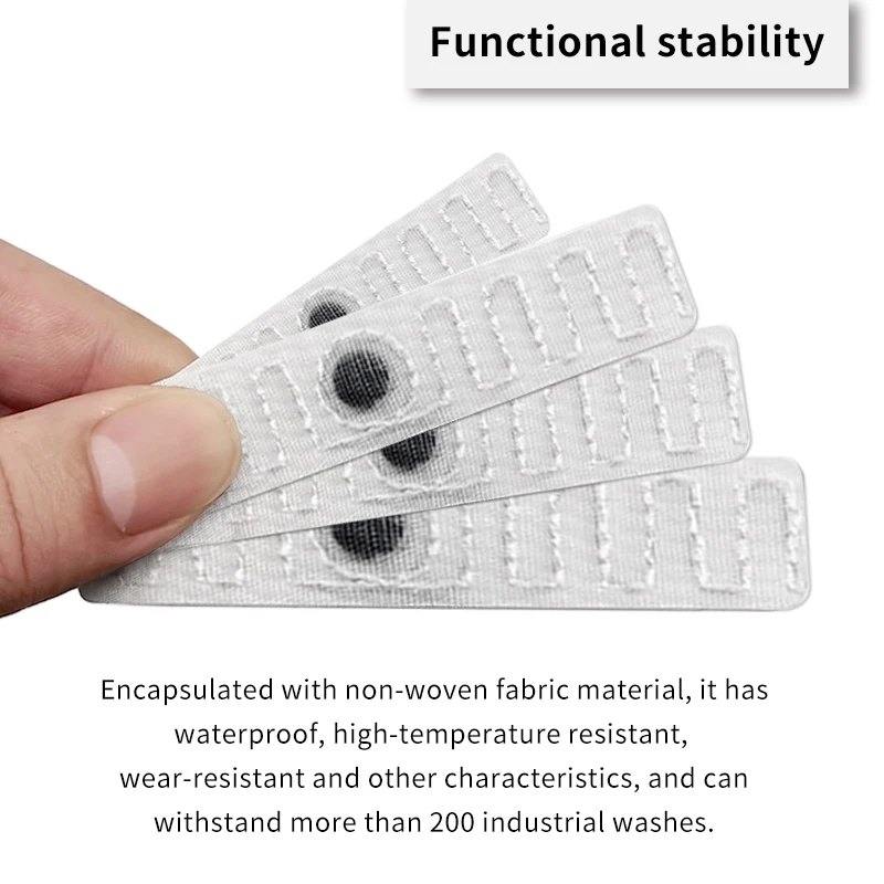 RFID Radio Frequency Identification Laundry Tags Reusable Cleaning High Temperature Resistant Clothing Water Wash Mark Label 100pcs rfid electronic tags uhf passive 6c tags clothing inventory warehouse uses 915m frequency band