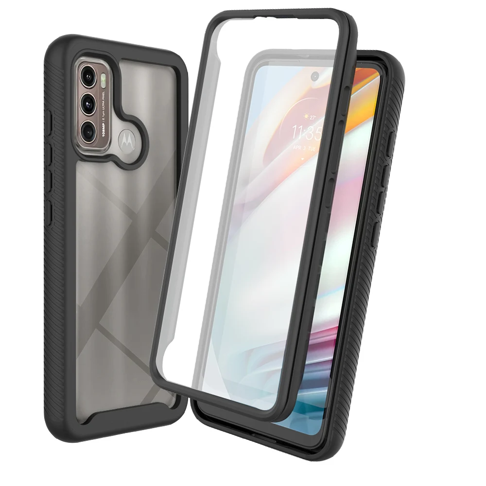 360 Full Body Transparent Screen Protector Case with Built-in Heavy Duty PET Cover