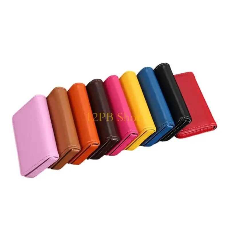12PB Large Capacity Cards Holder Business Card Case Credit Card Holder PU Leather Cardholder Name Cards