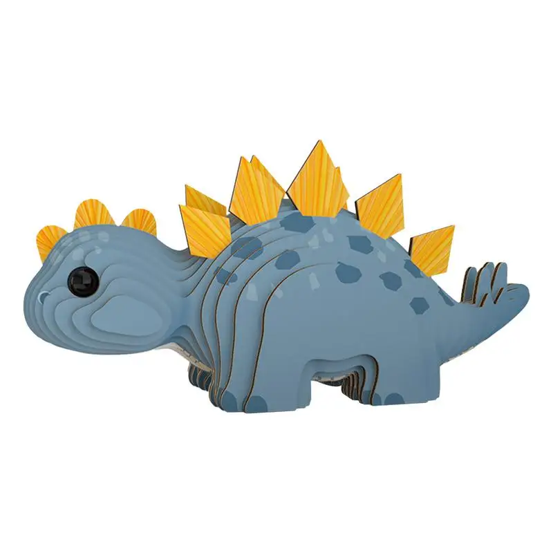 

3D Dinosaur Puzzles Jigsaw Stegosaurus Raptor Paper Toy Puzzles Raptor Stegosaurus Animal Puzzle Montessori Educational Learning