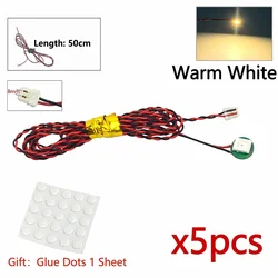 Customizable SMD LED Flash Lamp Street Light Bricks Kit (1x1-Warm White  5pcs)