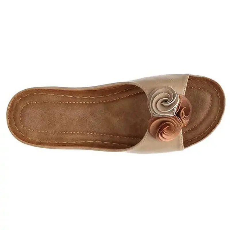 Women New Flower Sandals 2023 Wedge Heels Summer Shoes Women Outdoor Slippers Female Soft Bottom Heeled Sandals Summer Footwear
