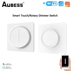 WiFi Smart Rotary/Touch Light Dimmer Switch 220V Adjustable LED Lighting Tuya Smart Life Remote Control Light Work With Alexa