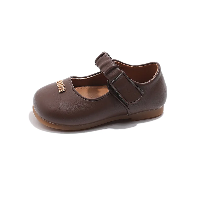 Leather Shoes Girls Shoes New Children Leather Shoes Girl Single Shoes Autumn Fashion Baby Princess Kids Non-slip Soft Sole Casual J378