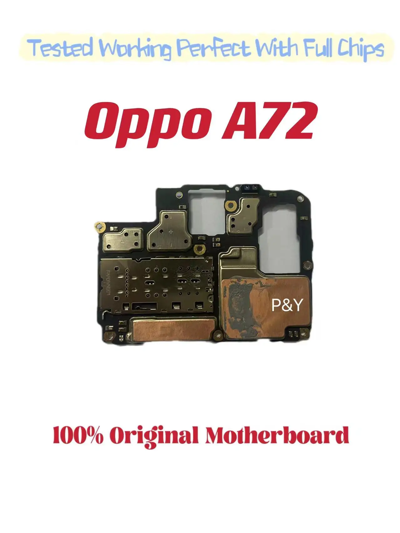 Original Unlocked Main Board for OPPO A72, Mainboard Motherboard