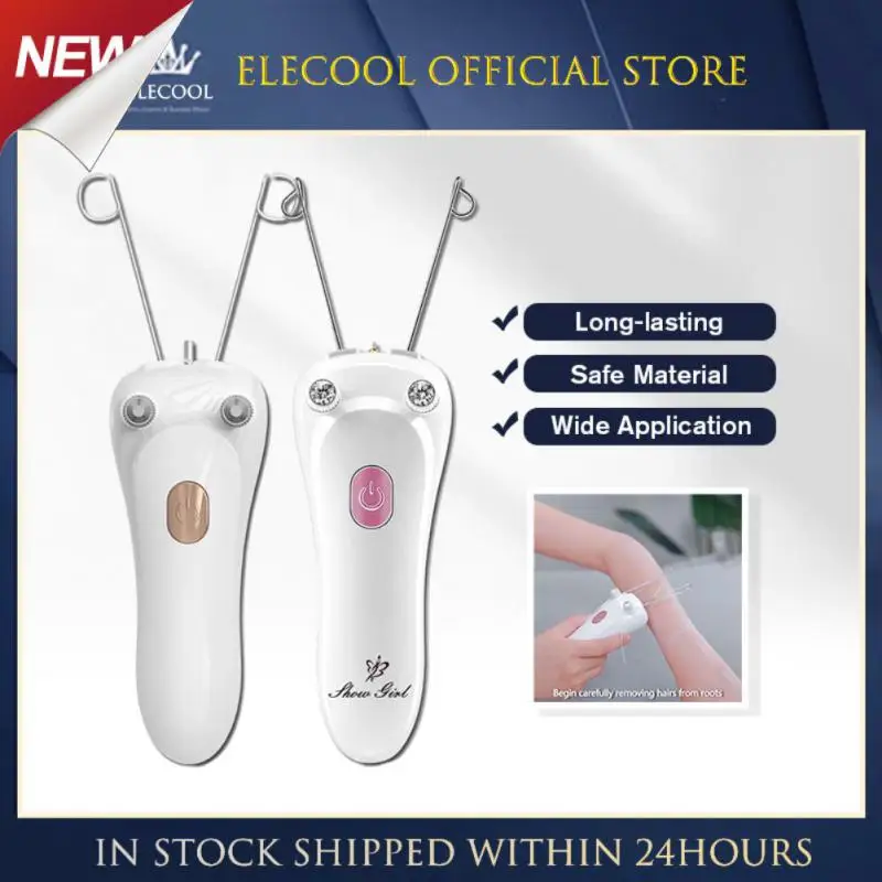 

Электрический мини-эпилятор для удаления волос на лице и теле с хлопковой нитью и USB, бритва, триммер, устройства для женщин, для шеи, губ, подбородка, рук, ног