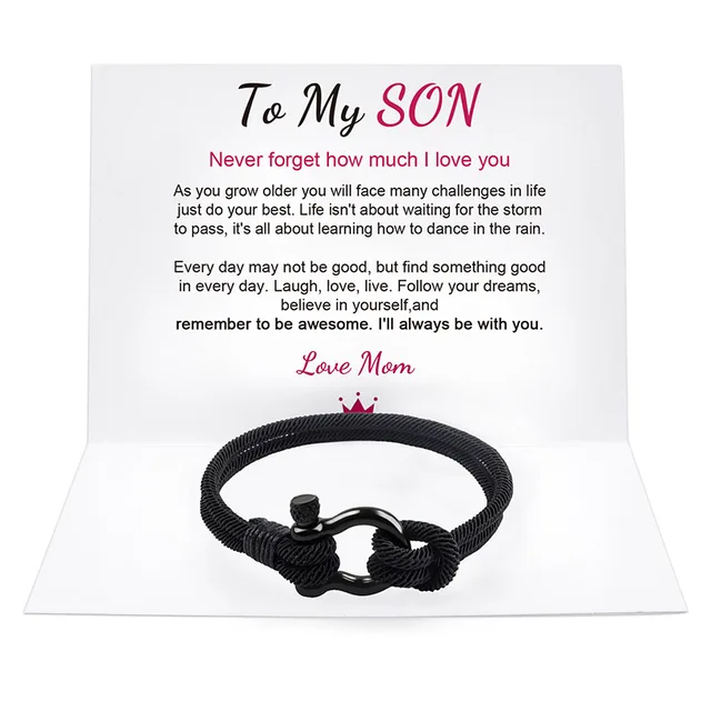 To My Son Love You Forever Nautical Bracelet – WAVAO