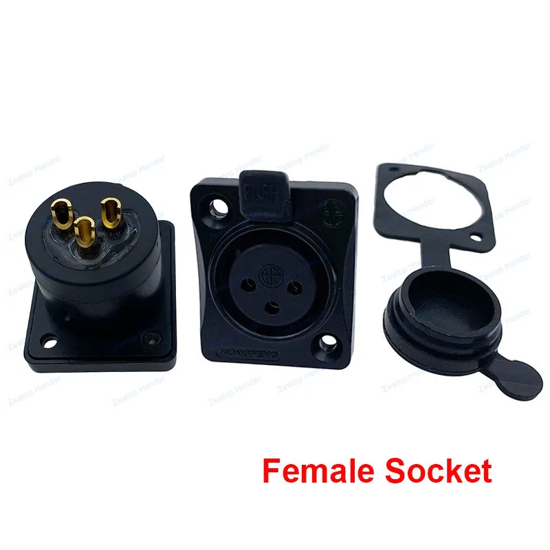 Spina Audio XLR, 5 Pin 3 Pin XLRI Spina Femmina Impermeabile Pannello - Foto 4