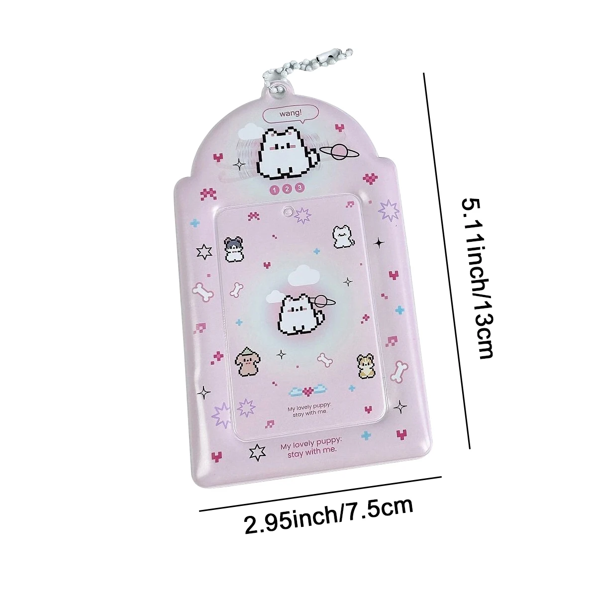 1pcs Photo Card Holder Keychain Id Badge Holder,3 Inch Photocards Holder Protective Sleeves Id Case Holder 6