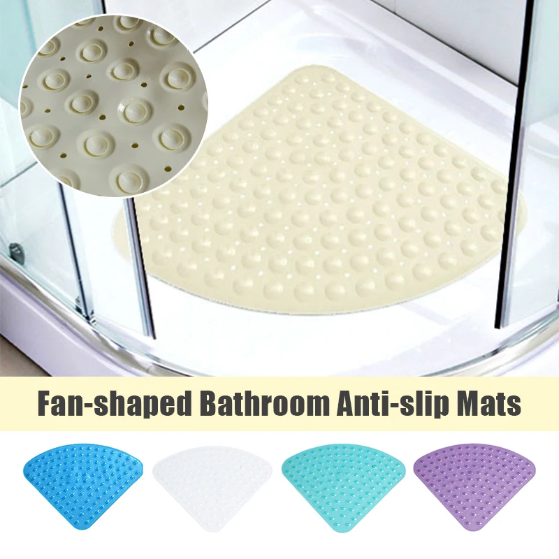 PVC Scalloped Bathtub Mat, Safety Shower with Drain Hole, Bathroom Mat, Creative Foot Mat, Easy to Clean, Washroom Mat