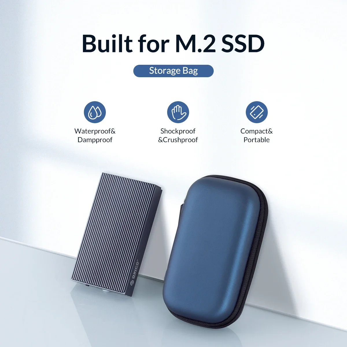 ORICO M.2 Hard drive EVA Portable Storage Protection Bag for M2 SSD Earphone Data Line USB Flash Drive PSSD